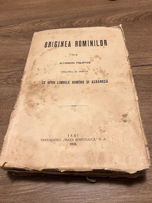 Originea romînilor de Alexandru Philippide Vol. II 1928
