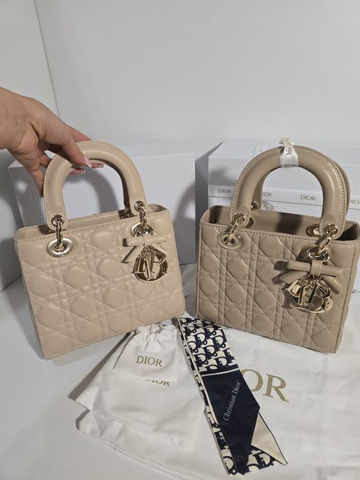 Налична чанта Lady Dior Powder Beige