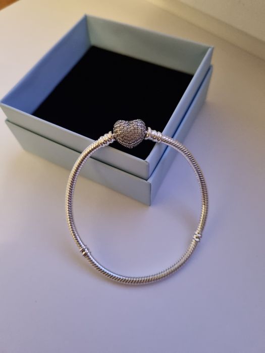 Bratara inimioara din argint cu stanta S925 ALE