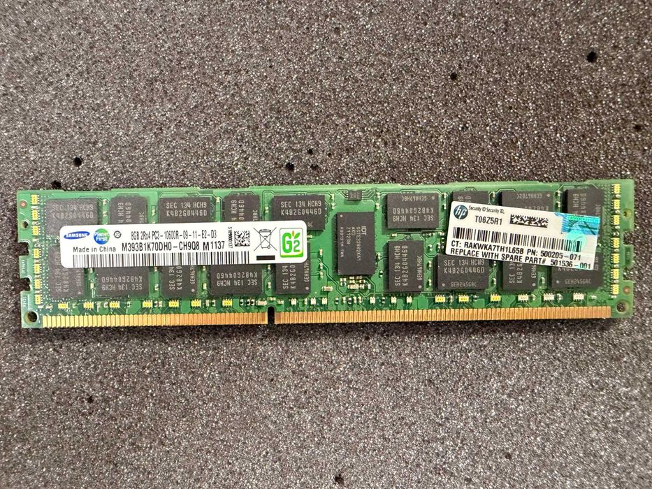 Samsung 8GB DDR3 2Rx4 PC3-10600R регистрирана RAM памет за сървър RDIMM