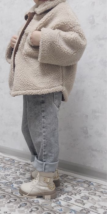 Теплая рубашка на девочку