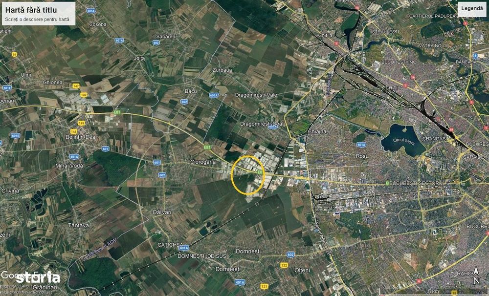 Teren intravilan acces facil A1 Bucuresti-Pitesti ,Chiajna - Ciorogarl