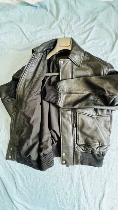 Натуральная кожаная куртка (черный)