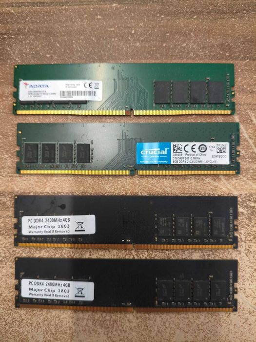 Продавам плочки рам памет DDR3 DDR4 4GB 8GB 2133 2400 mhz за настолен