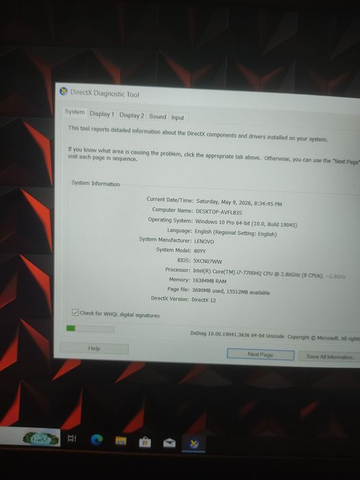 Vând laptop gaming Lenovo, i7 gen 7, gtx 1060 6gb