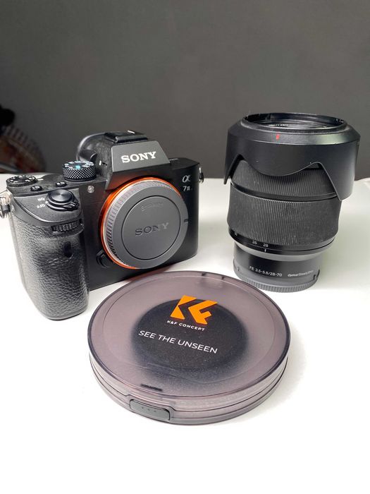 sony a7iii obyektiv 28-70mm + ND filtr + флешка sandisk 128gb