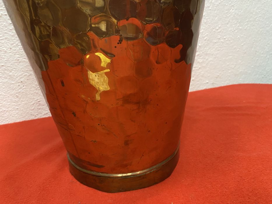 Огромна медна кана ваза ръчна изработка колекционерска