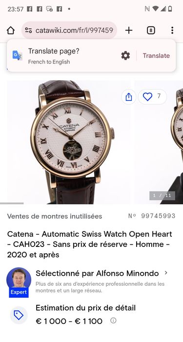 Дамски Швейцарски Автоматичен часовник Catena -800лв Нов