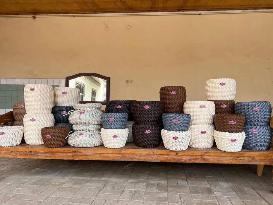 Кашпо из ротанга