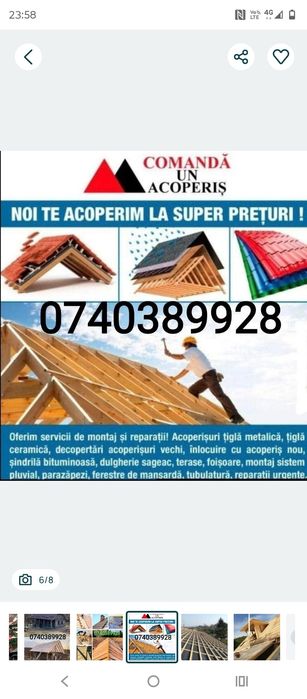 Firma reparatii si montaj acoperisuri 

Principala noastra activitate