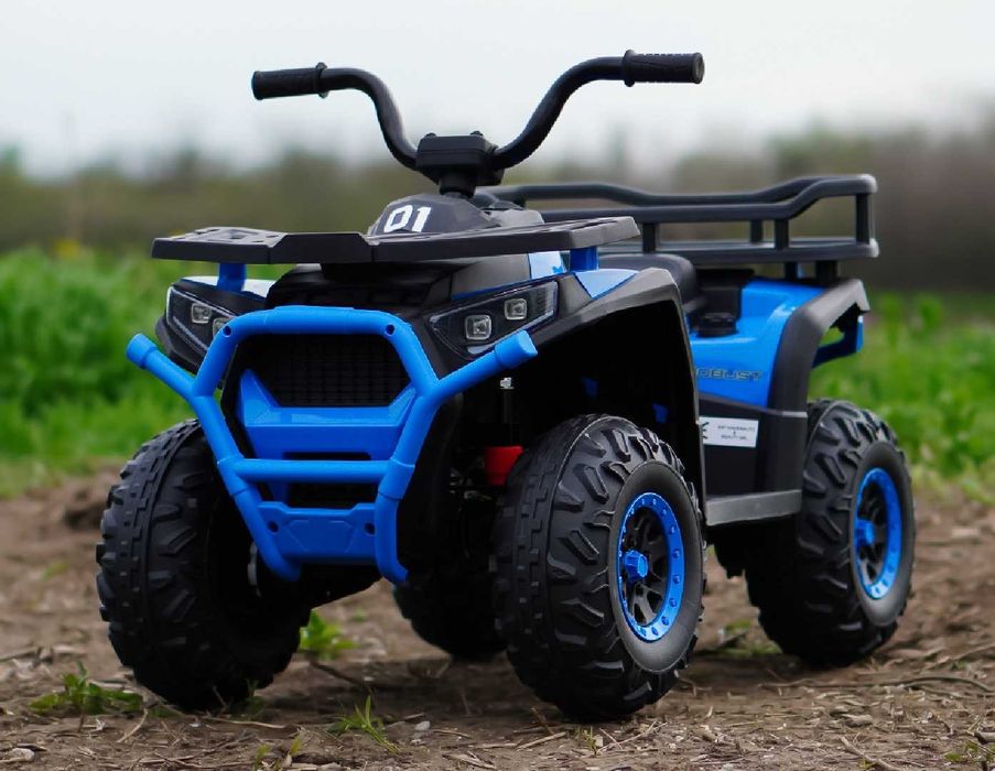 Акумулаторен бъги MINI 4X4 12V,MP3  с меки гуми  с Кожена седалка