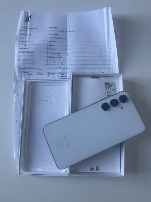 КАТО НОВ!!! Продавам Galaxy a55 128gb БЯЛ