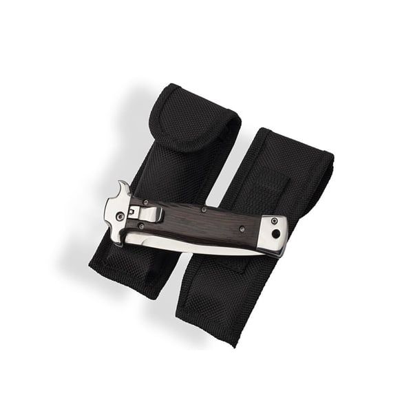 Cutit automat cu arc, otel inoxidabil, 21 cm, negru