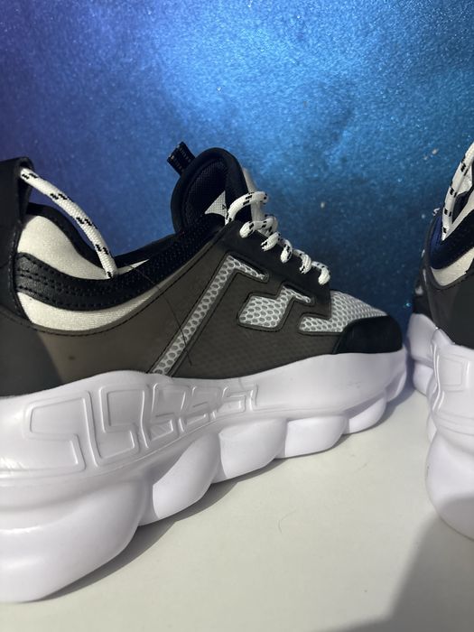 Versace Chain Reaction Black White Grey 42 43