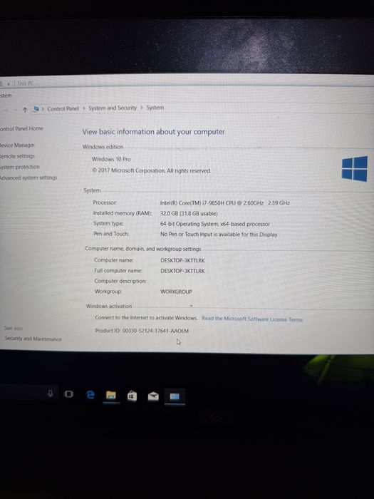 Dell latidutine  5501.  i7