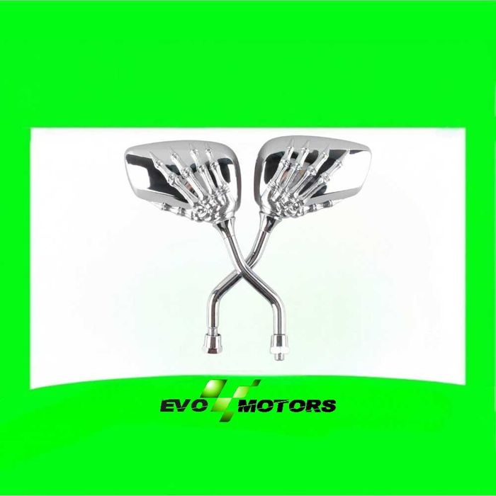 Set oglinzi moto Skull Skeleton 8mm universale A1825