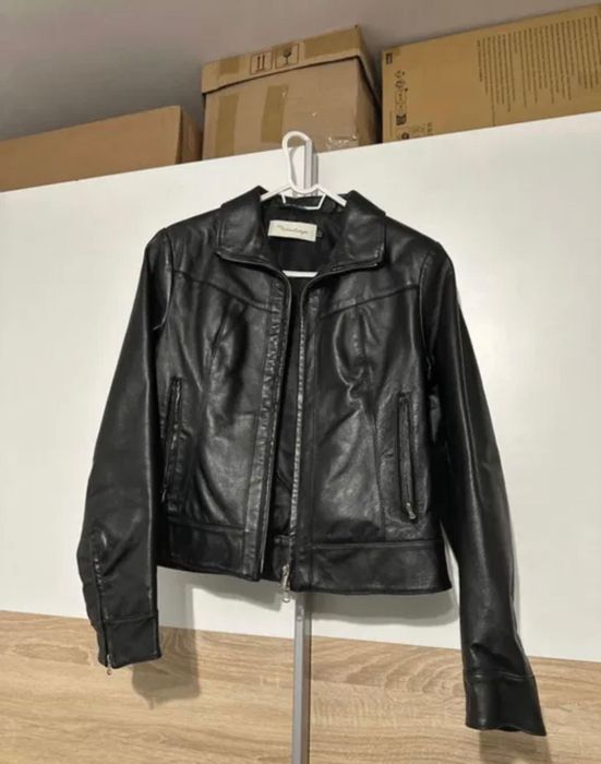 Geaca piele naturală biker