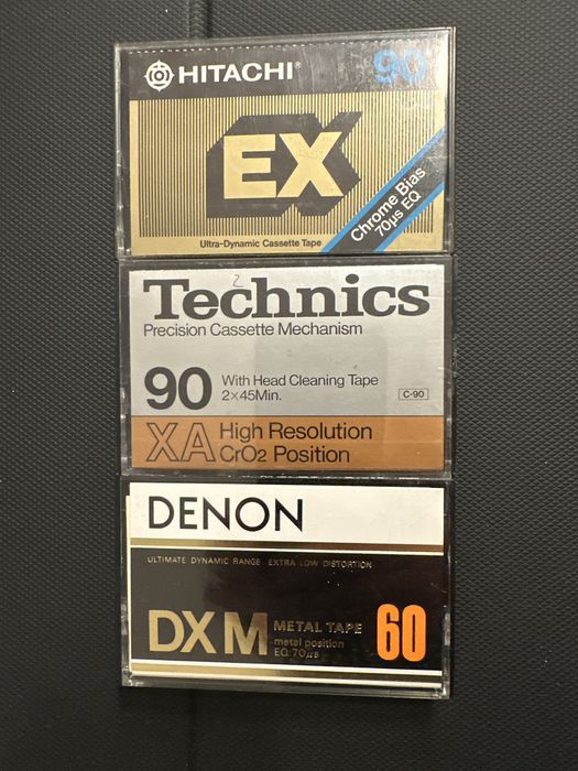 3 casete audio rare chrome / metal Denon, Technics, Hitachi
