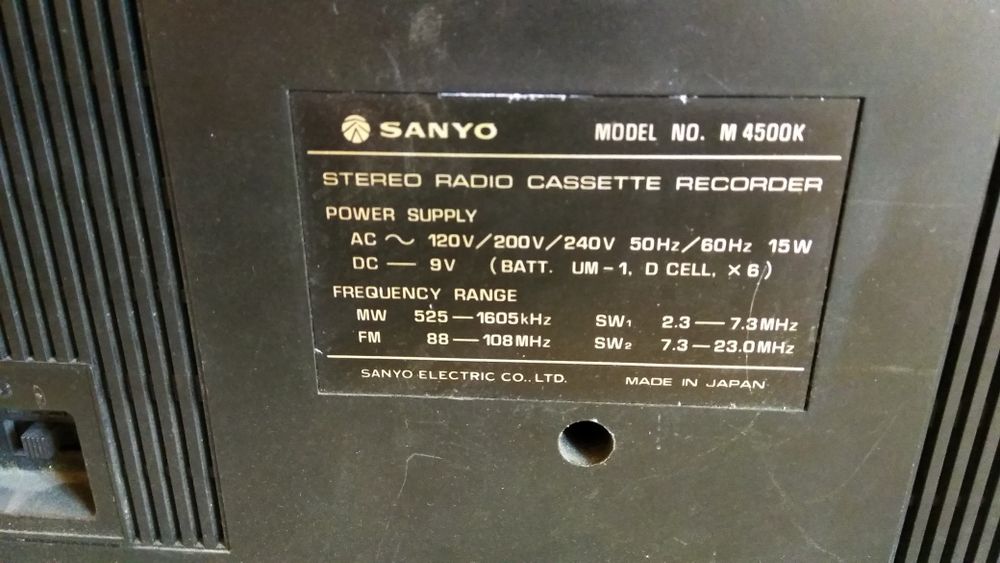 Магнитола Sanyo 4500