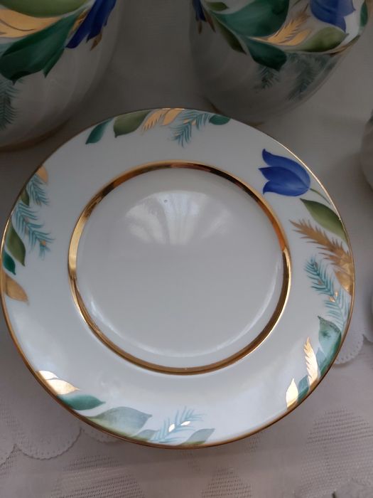 Сервиз костен порцелан ръчно рисуван
