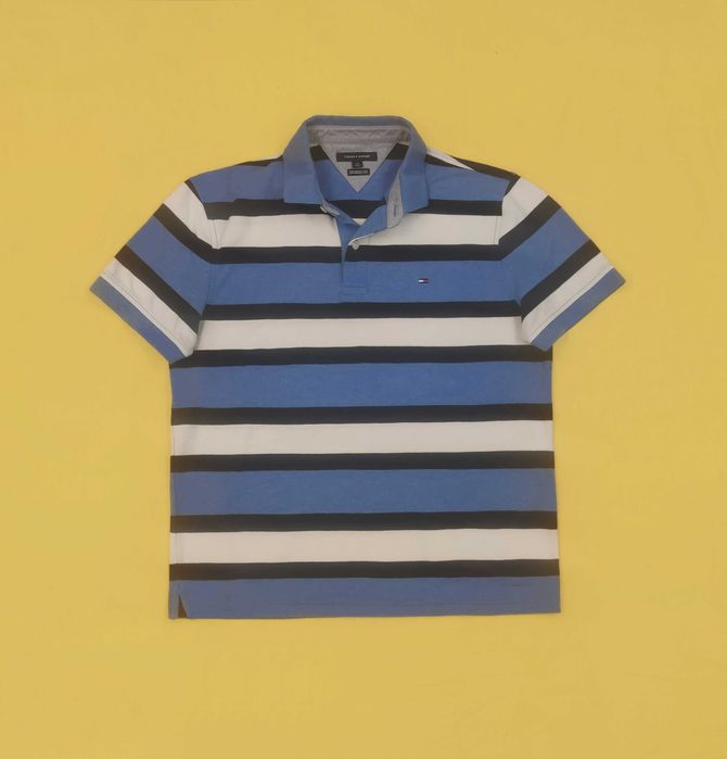 Tricou Tommy Hilfiger - blue striped casual