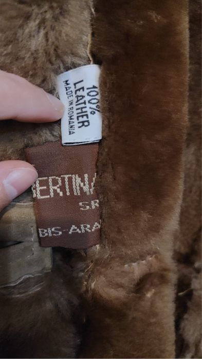 Cojoc de piele intoarsa (Ro) maro- deschis