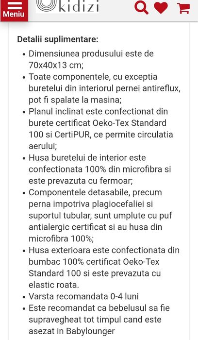 Perna antireflux Kidizi