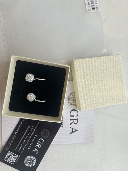 Продам серьги с муссанитами