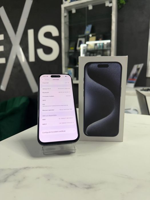 Magazin Telefoane / iPhone 15 Pro 1TB Blue Titanium/ Garantie