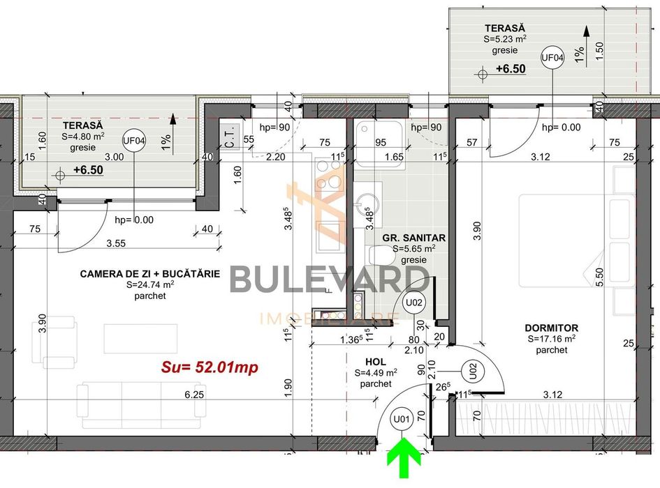 Comision 0. Apartament 2 camere, bloc nou in Apahida!
