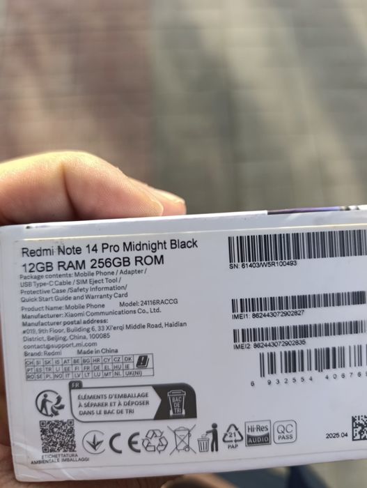 Redmi Note 14 Pro  12.256 Yangi