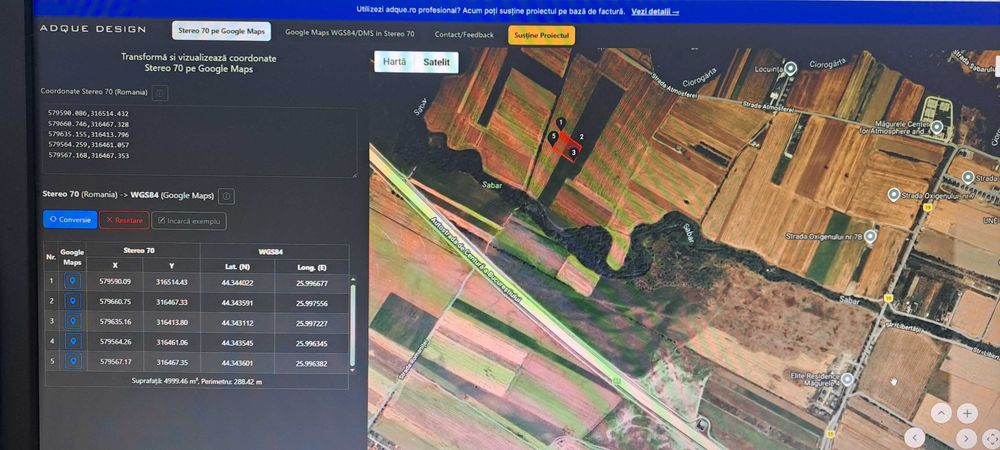 Teren 5000 mp Vârteju - Măgurele