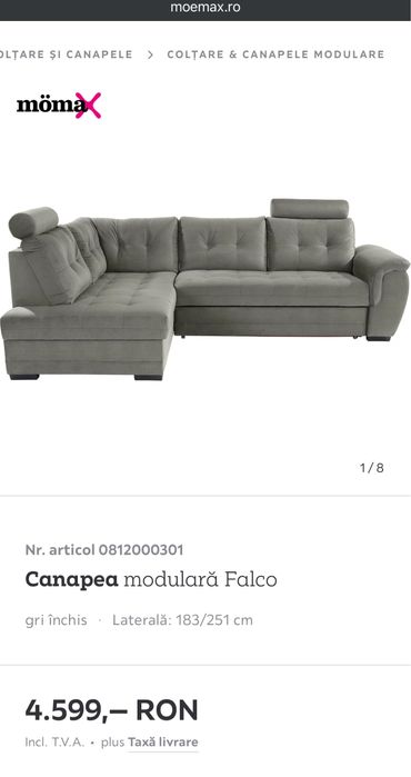 Canapea modulara extensibila Falco Moemax