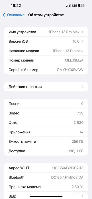 Iphone 13pro max Black 256gb