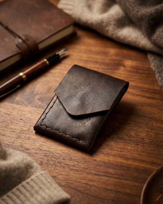 Кожанный кошелек ручной работы