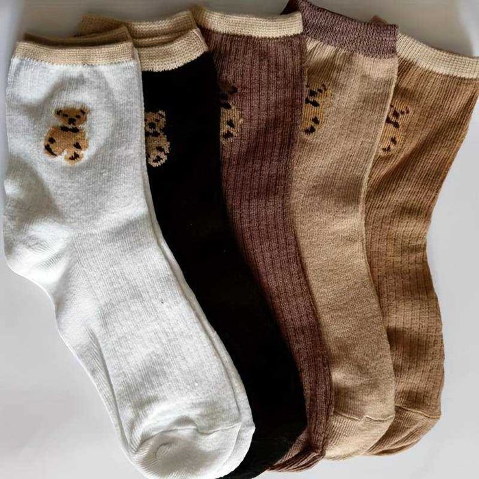 5 броя Дамски чорапи с Мече