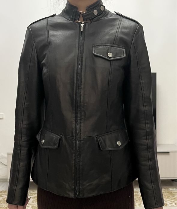 Куртка кожанная Lacoste