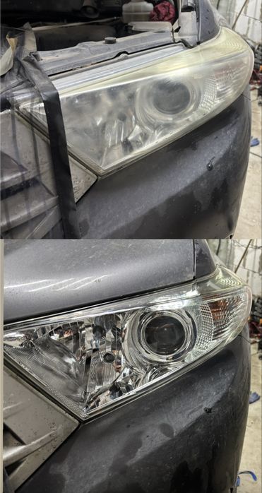 Полировка фар паром