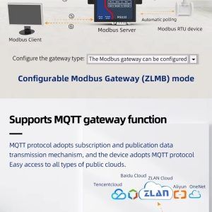 ZLAN5107 Изолиран сериен сървър RS232 RS422 RS485 към Ethernet конверт