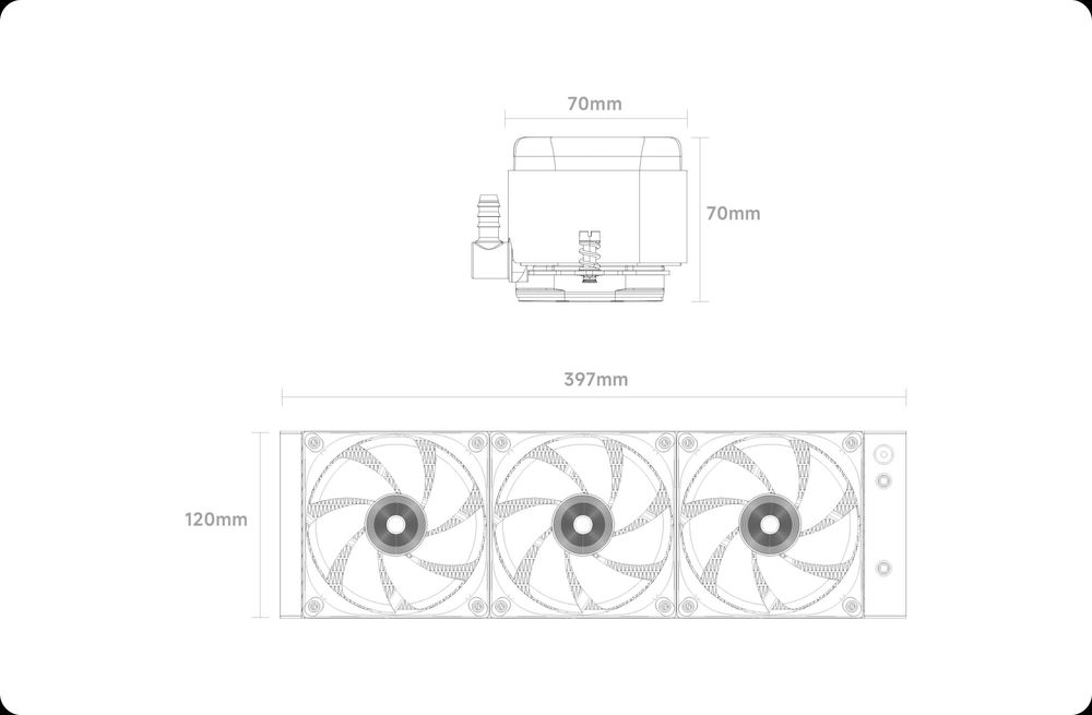 Течен охладител за процесор Ocypus Iota L36 BK водно охлаждане за PC