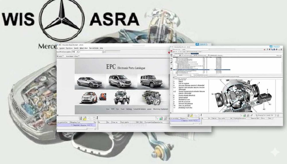 Software Reparații Mercedes WIS - ASRA / EPC - StarFinder 2023 + SDmedia addon