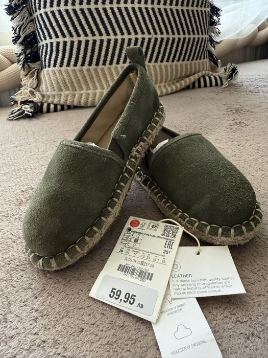 ZARA Детски велурени еспадрили р-р 26