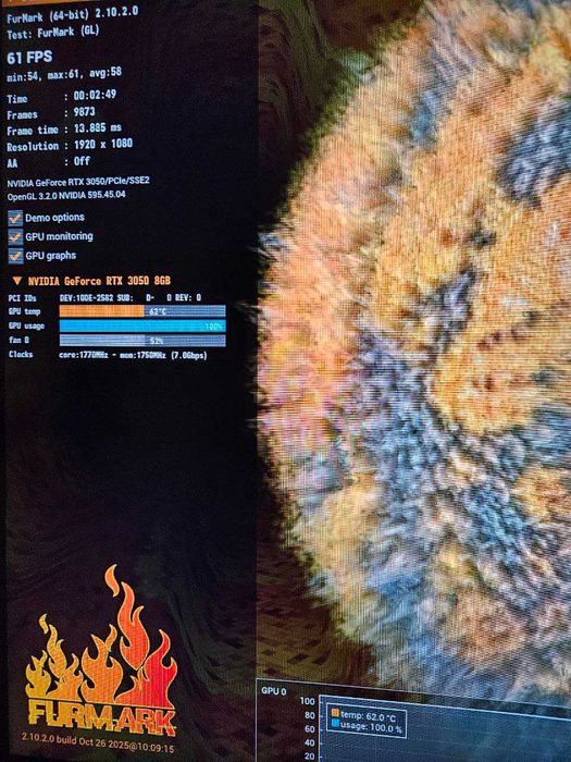 видеокарта MSI RTX3050 8gb