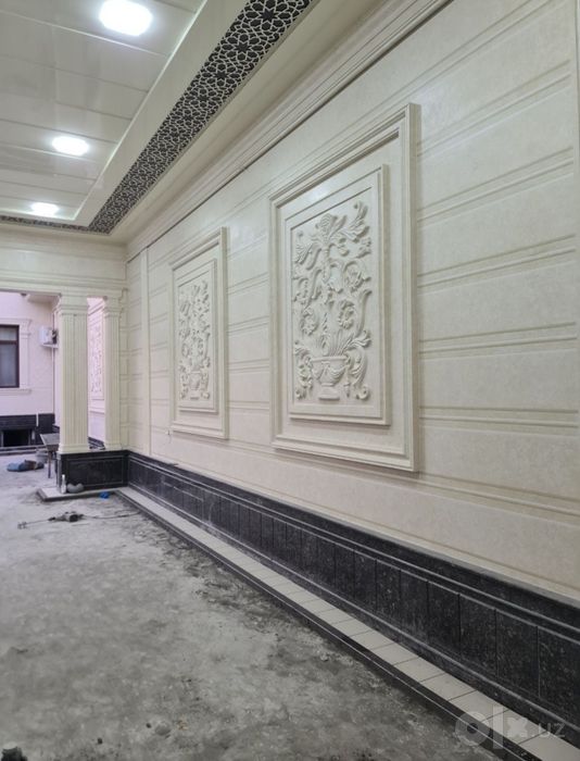 Gipsdan lepka tiyaga kalonna molding hammasidan bor.
