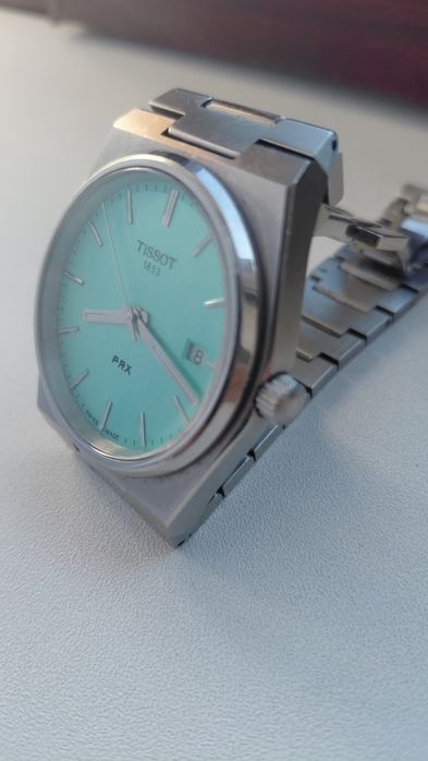 Ceas Tissot PRX Quartz Mint/Tiffany Green (40mm) – Original, Stare Excelentă