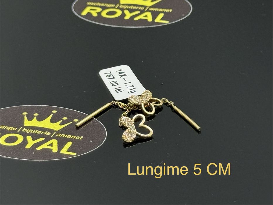 Bijuteria ROYAL : Cercei AUR 14K / 1.71 GR