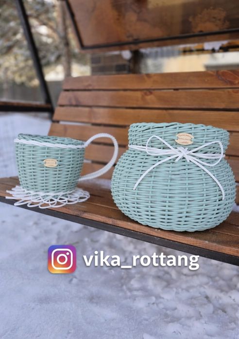 Кашпо из ротанга