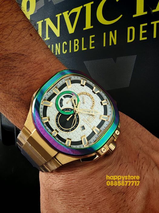 часовник INVICTA Jason Taylor Limited edition Gold 60 mm, Инвикта нов