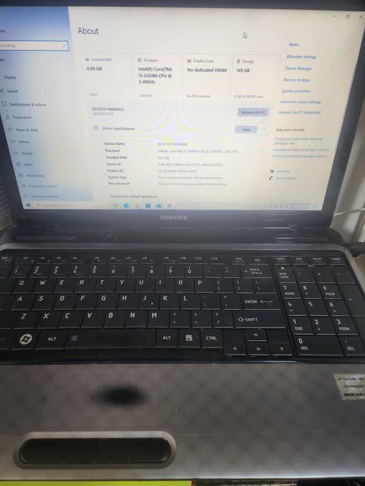Laptop Toshiba Satellite L750 i5