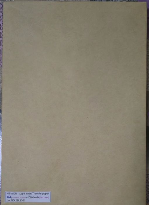 Оқ ва Оч Рансли Матолар учун Inkjet Transfer Qog‘ози — 100 Варақ, A4,